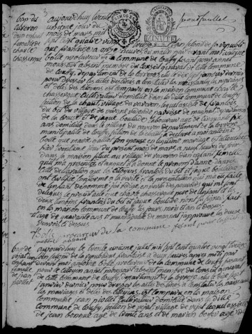 Naissances, mariages, décès (1793-1802)
