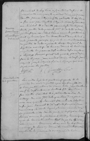 Baptêmes, mariages, sépultures (1784-1791)