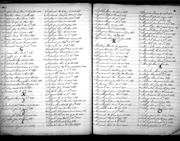 Tables décennales des décès (1893-1902)