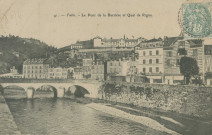 Tulle : "41. - Tulle. - Le pont de la Barrière et quai de Rigny.".