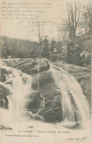 Beynat : "114 Corrèze - Cascade d'Espont, près Beynat".