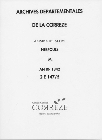 Mariages (1801-1842)