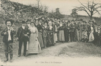 Folklore : "18. - Une noce à la campagne". La noce a été identifiée au lieu-dit La Besse (commune de Mauriac-Cantal), le violonneux est Jean Dauvisis de Neuvic.