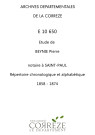 Répertoire alphabétique et chronologique :1858-1874