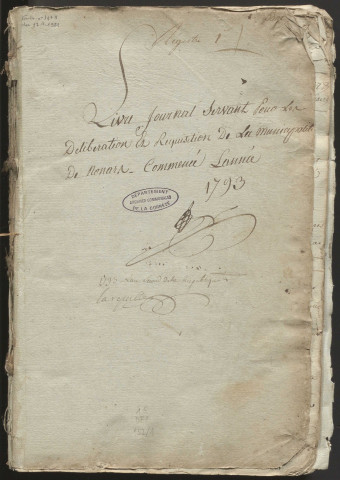 Délibérations du conseil municipal. 19 janvier 1793-9 janvier 1831
