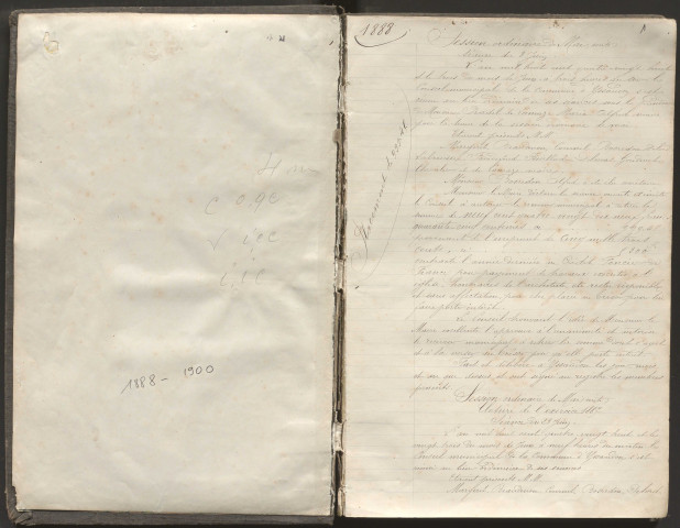 Délibérations du conseil municipal. 3 juin 1888-24 juin 1900