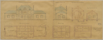 Maison d'école : mobilier, 1837-1900 ; location, 1845-1885 ; construction et travaux d'achèvement, 1879-1889 ; réparations, 1890-1940.