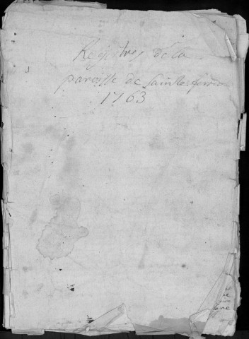 Baptêmes, mariages, sépultures (1763-1772)