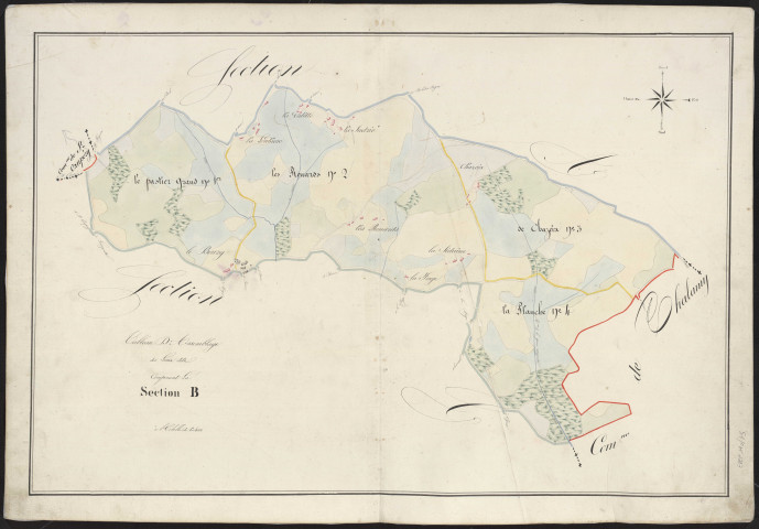 Tableau d'assemblage de la section B