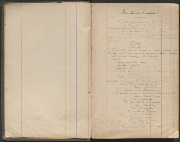 Délibérations du conseil municipal. 14 février 1899-09 mars 1919