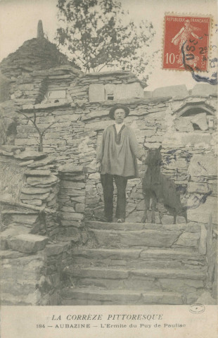 Aubazine : "La Corrèze pittoresque - 184 - Aubazine - L'ermite du Puy de Pauliac".
