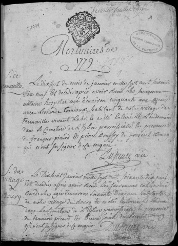 Baptêmes, mariages, sépultures (1779-1788)