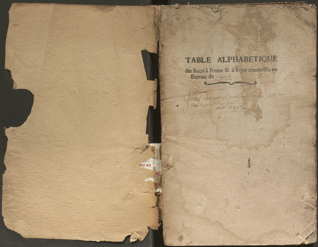 Table des baux à ferme et à loyer
