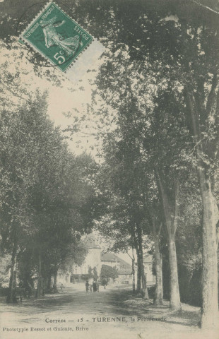Turenne : "Corrèze - 15 - Turenne, la promenade".