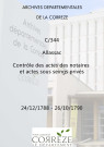 Contrôle des actes des notaires et actes sous seings privés.