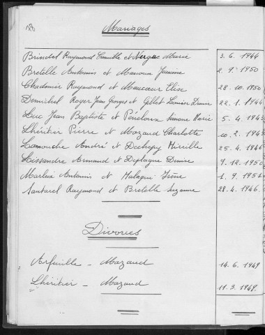 Tables décennales des décès (1943-1952)