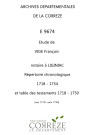 Répertoire chronologique (mai 1718-août 1754); table testaments (1718-1750)