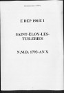 Naissances, mariages, décès (1793-1802)