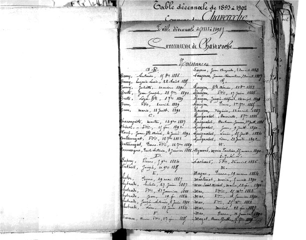 Tables décennales des décès (1873-1882)