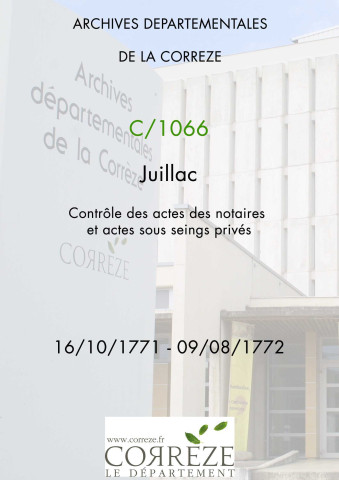 16 octobre 1771-9 août 1772