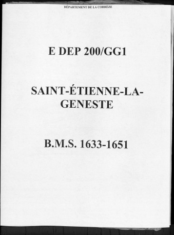 Baptêmes (1633-1651)