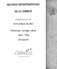Naissances, mariages, décès (1843-1852)