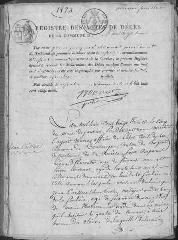 Décès (1823-1832)