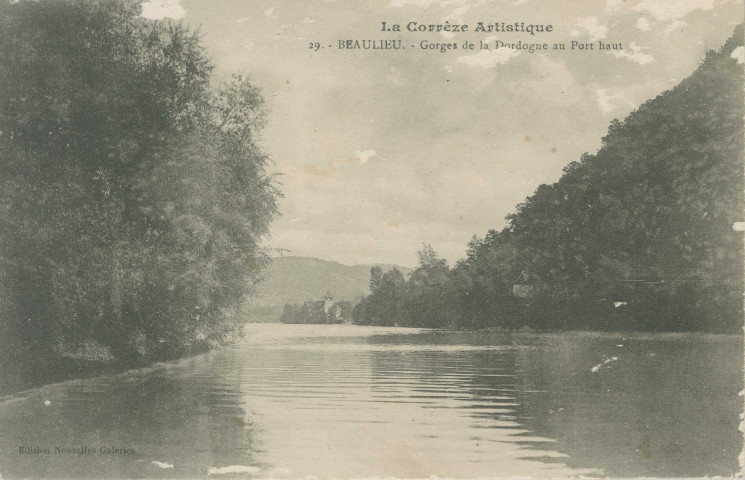 Beaulieu-sur-Dordogne : "La Corrèze artistique - 29. - Beaulieu - Gorges de la Dordogne au port haut".