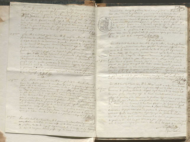 Naissances, mariages, décès (1833-1842)