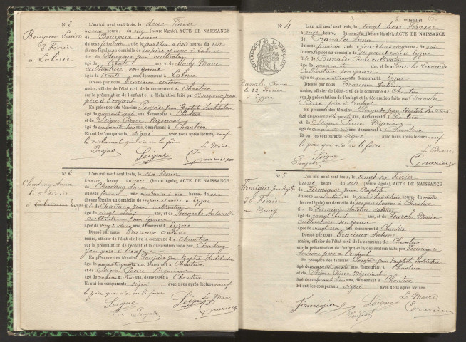 Naissances (1903-1921).