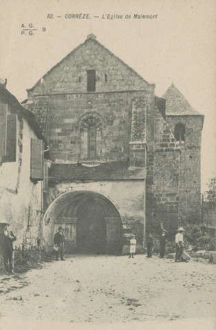 Malemort : "82. - Corrèze. - L'église de Malemort".