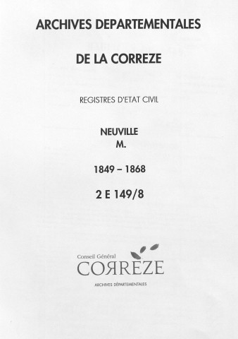 Mariages (1849-1868)