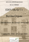 Délibérations du conseil municipal. 07 septembre 1944-28 janvier 1945