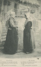 Folklore (scènes de) : "9 - En Corrèze - Le médecin m'a mise au lait pour un an, J'y suis bien restée 18 mois. Toi ? Oui, quand j'étais en nourrice.". texte en limousin.