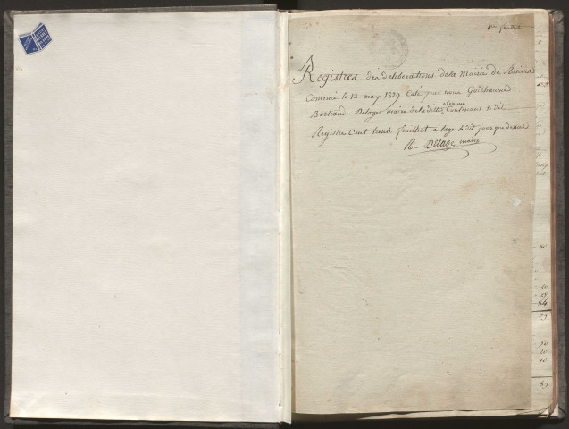 Délibérations du conseil municipal. 13 mai 1829-28 décembre 1882