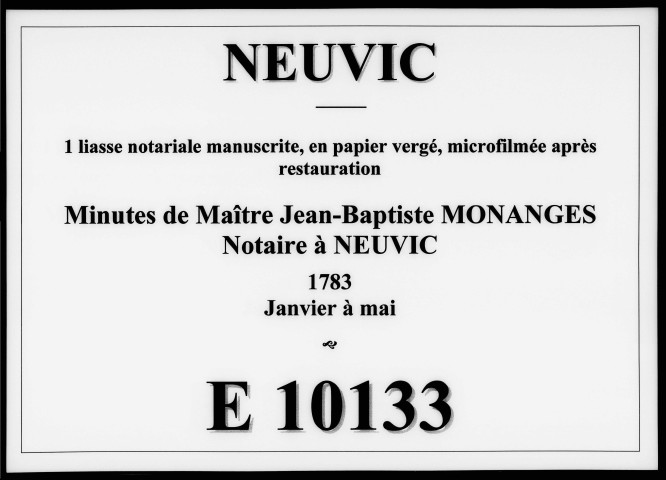 janvier-mai 1783