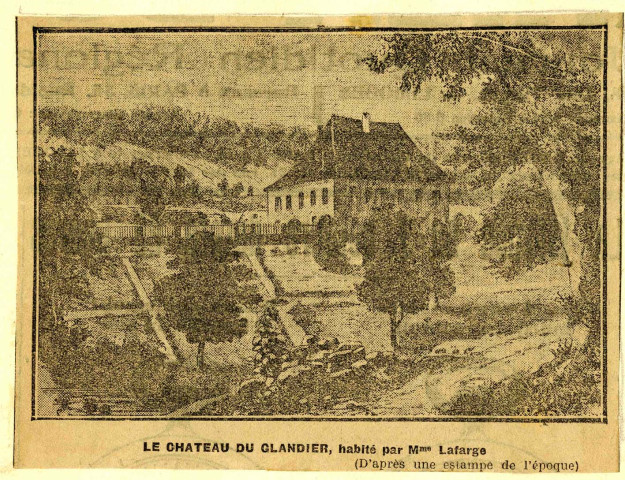 "Le château du Glandier habité par Mme Lafarge".