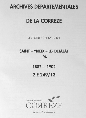 Mariages (1882-1902)