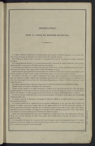 Classe 1884 : matricules 1 à 500.
