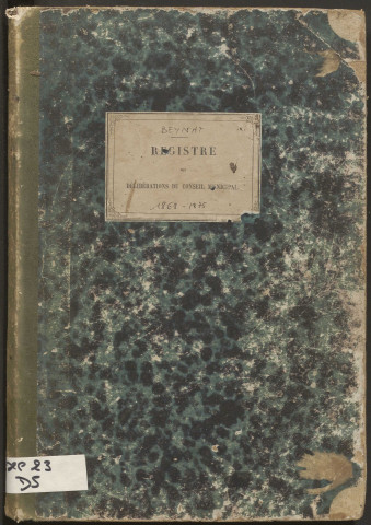 Délibérations du conseil municipal. 16 août 1868-26 septembre 1875