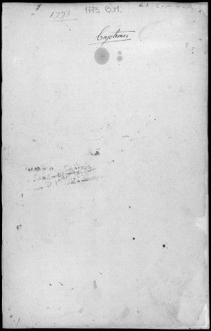 Baptêmes, mariages, sépultures (1773-1782)