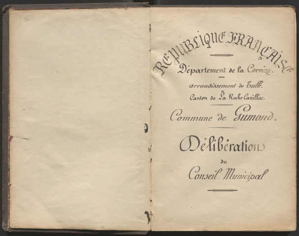 Délibérations du conseil municipal. 15 août 1888-23 novembre 1913