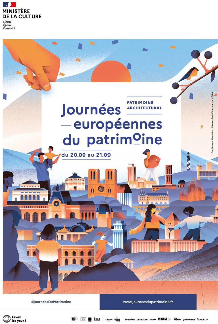 Affiche officielle des 42e Journées européennes du patrimoine.