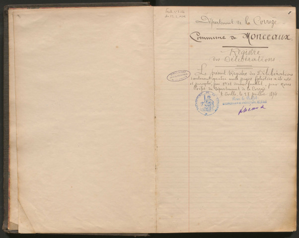 Délibérations du conseil municipal. 30 septembre 1894-20 octobre 1907