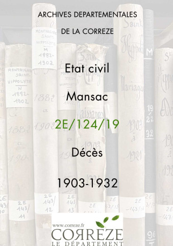 Décès (1903-1932).