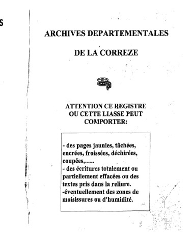 Naissances, mariages, décès (1803-1812)