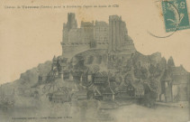 Turenne : "Château de Turenne (Corrèze) avant la Révolution d'après un dessin de 1720".