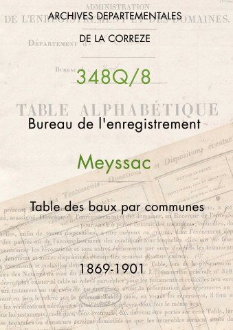 Table des baux écrits par communes