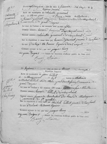 Naissances, mariages, décès (1803-1812)