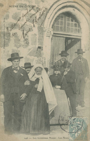 Folklore : "Scène du Centre - 146 - Les troisièmes noces - Les novis".